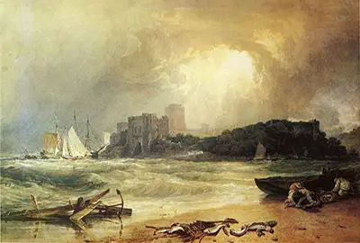 Pembroke Caselt South Wales Thunder Storm Approaching William Turner
